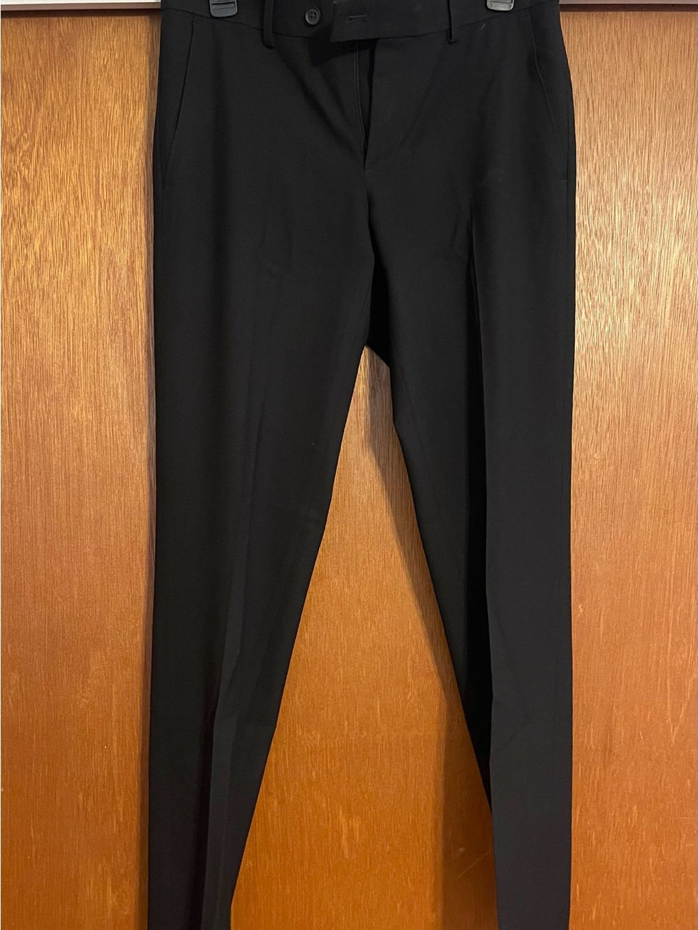 Egara Black Dress Slacks Waistband with Orange Script Logo - Size 30 x 32